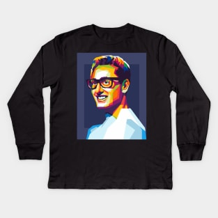 buddy holly Kids Long Sleeve T-Shirt